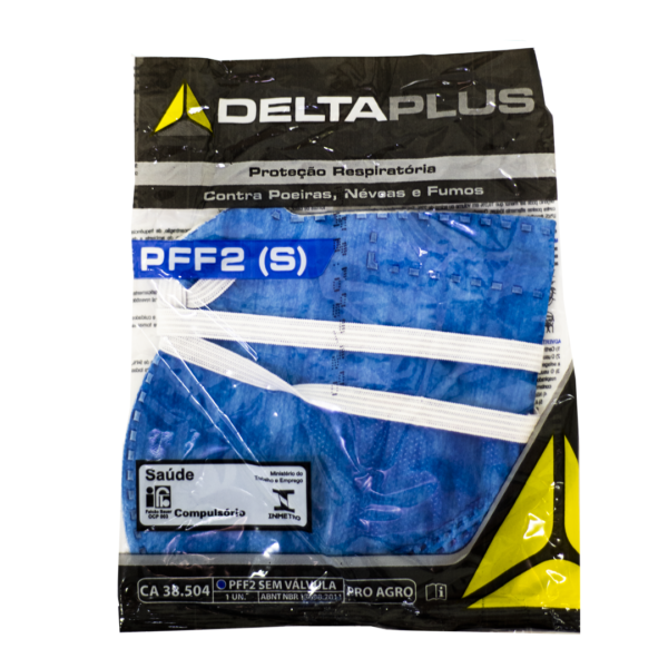 Máscara PFF2 Delta Plus cor azul sem válvula - 50 Unidades