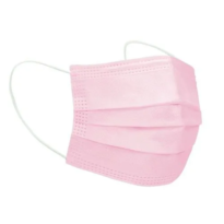 Pacote 100 Un  Caixas de Máscara Cirúrgica Vabene cor rosa tripla proteção Descartável embaladas individualmente