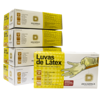 Kit 5 caixas de Luvas Látex Descarpack de procedimento com pó