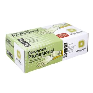 Luva Látex Profissional com Pó Descarpack - 100 unidades