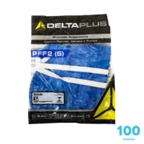 Máscara PFF2 Delta Plus cor azul sem válvula – 100 Unidades