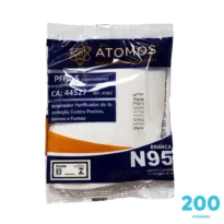 Máscaras N95 Átomos cor branca sem válvula – 200 Unidades