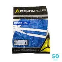 Máscara PFF2 Delta Plus cor azul sem válvula – 50 Unidades